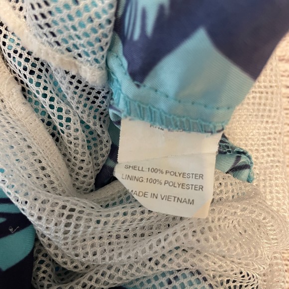 MENS TRUNKS SURF & SWIM BLUE TROPICAL HAWAIIAN BOARD SHORTS SIZE 36 - Picture 11 of 11